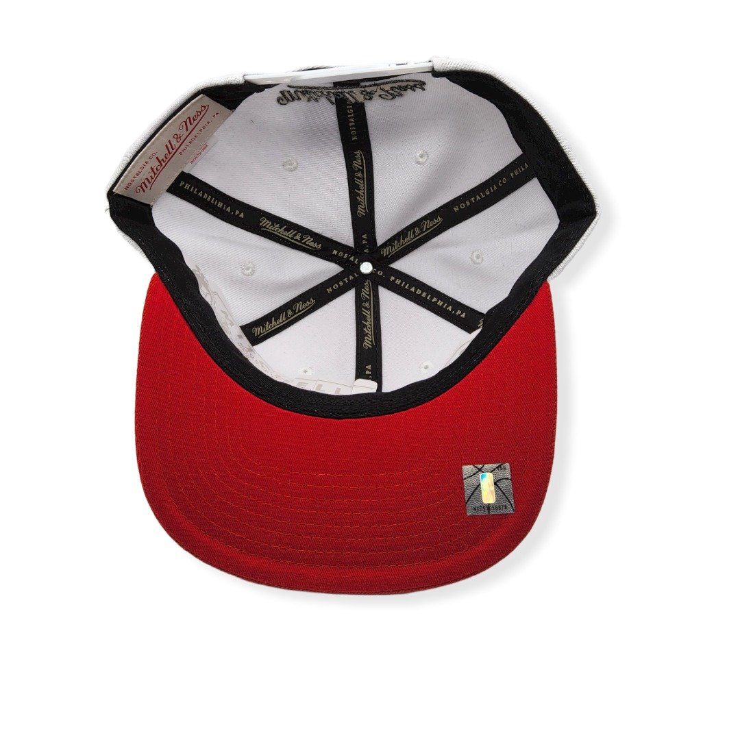 Mitchell & Ness Toronto Raptors Core Basic White/Red Adjustable Snapback Hat Cap