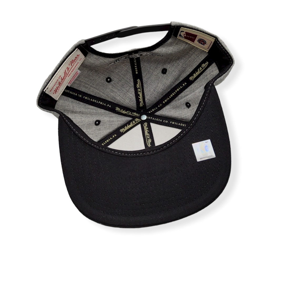 Mitchell & Ness Toronto Raptors Cropped XL Heather Hardwood Classics Adjustable Snapback Hat Cap