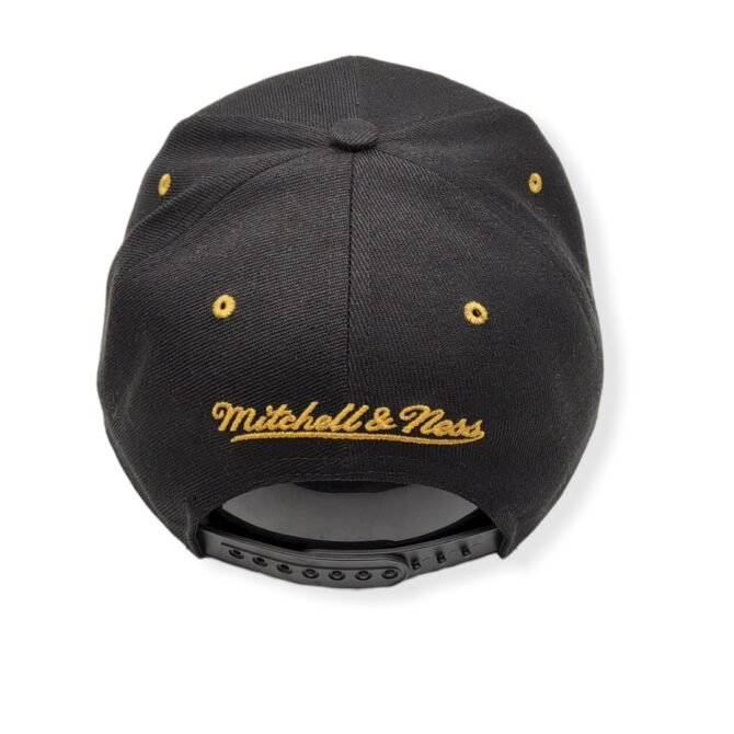 Mitchell & Ness Portland Trail Blazers Fool's Gold Black Adjustable Snapback Hat Cap