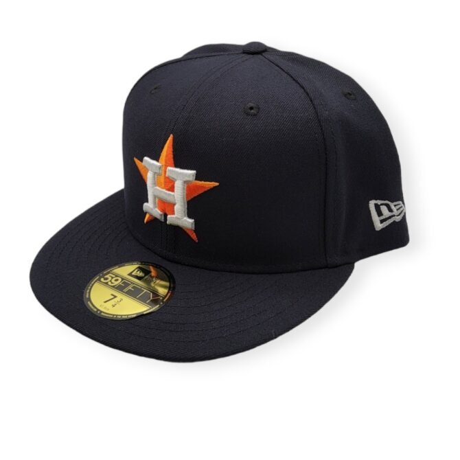New Era Houston Astros 59Fifty Basic Navy Fitted Hat Cap Size 7 3/4