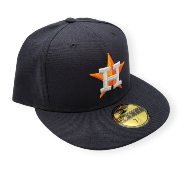 New Era Houston Astros 59Fifty Basic Navy Fitted Hat Cap Size 7 3/4