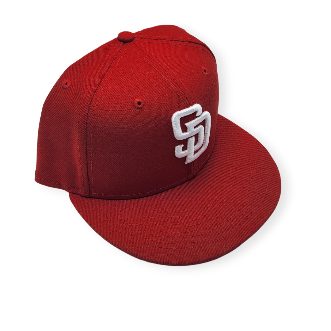 New Era San Diego Padres 59Fifty Basic Red Fitted Hat Cap Size 7 1/4