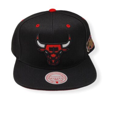 Mitchell & Ness Chicago Bulls The Champs 1996 Finals Black Adjustable Snapback Hat Cap
