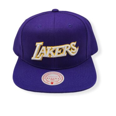 Mitchell & Ness Los Angeles Lakers Color Popz Hardwood Classics Adjustable Snapback Hat Cap