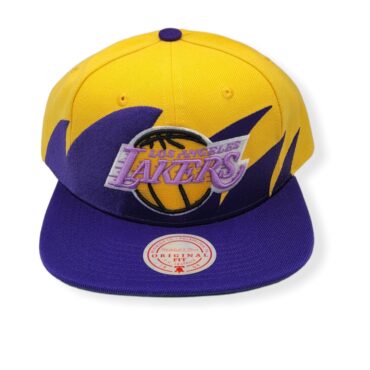Mitchell & Ness Los Angeles Lakers SharkTooth Adjustable Snapback Hat Cap