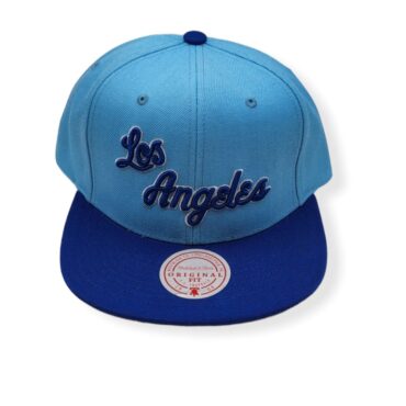 Mitchell & Ness Los Angeles Lakers Team 2 Tone 2.0 Adjustable Snapback Hat Cap