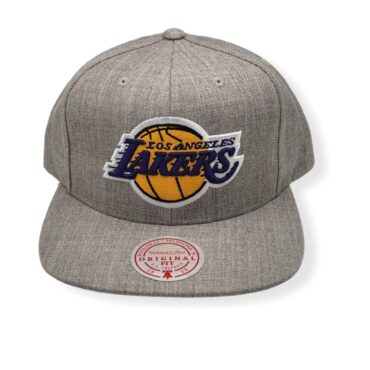 Mitchell & Ness Los Angeles Lakers Team Heather Adjustable Snapback Hat Cap