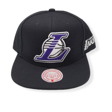 Mitchell & Ness Los Angeles Lakers Negative Space Chain Adjustable Snapback Hat Cap