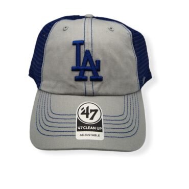 '47 Los Angeles Dodgers Clean Up Trawler Gray/Royal Adjustable Snapback Hat Cap