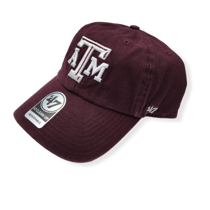 '47 Texas A&M Aggies Clean Up Maroon Adjustable Strap Hat Cap