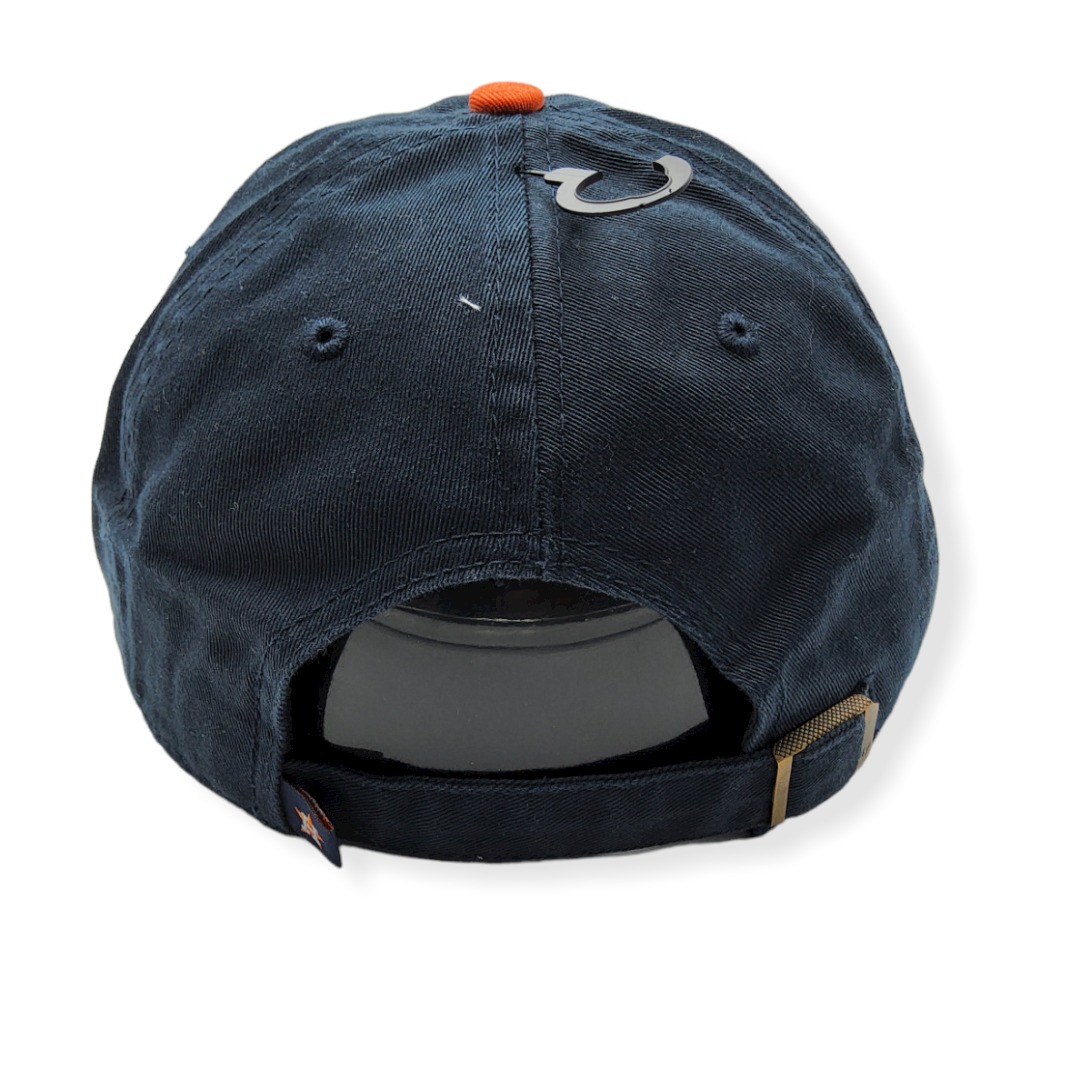 '47 Houston Astros Clean Up 2Tone Navy/Orange/Orange Button Adjustable Strap Hat Cap