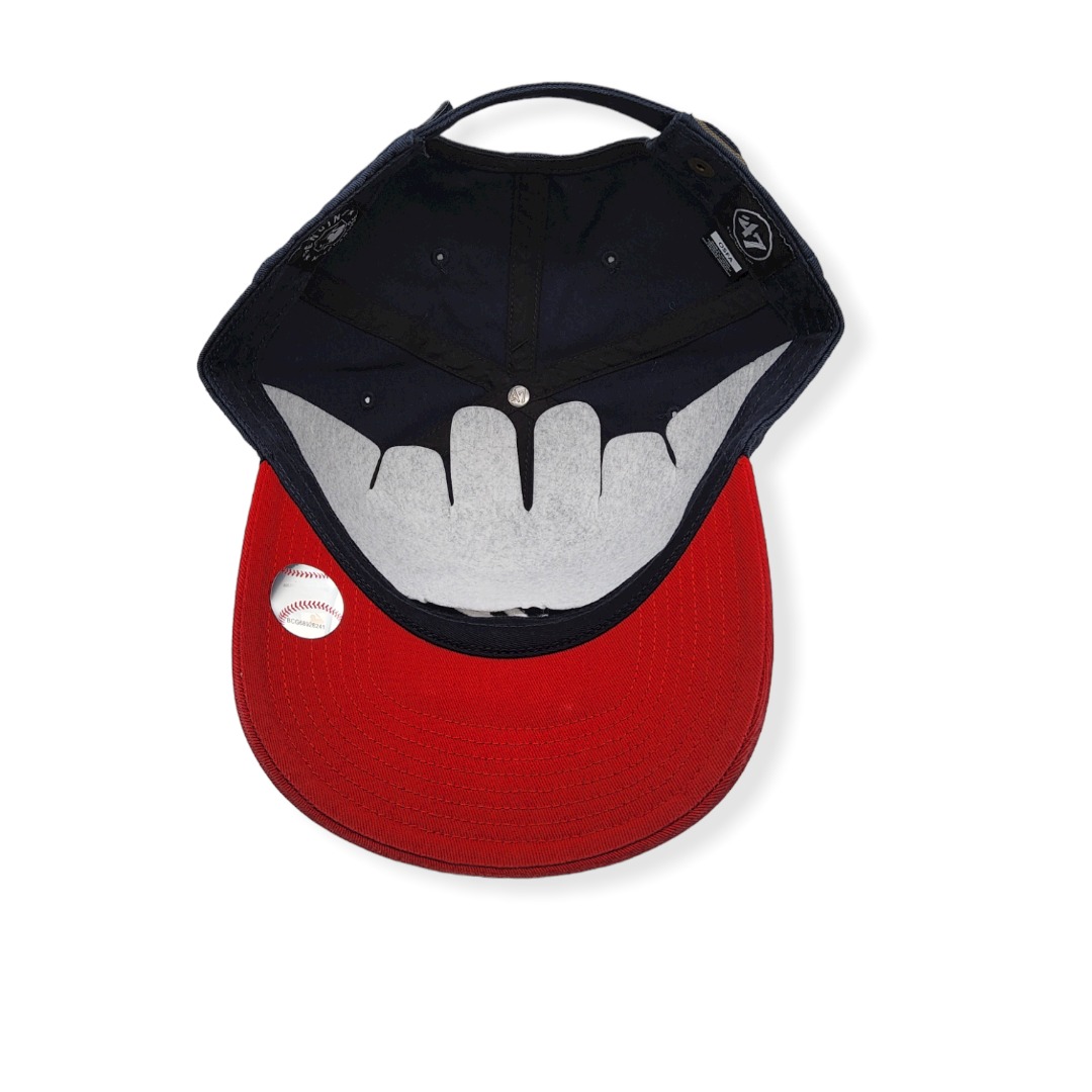 '47 Atlanta Braves Clean Up Home Navy/Red Adjustable Strap Hat Cap