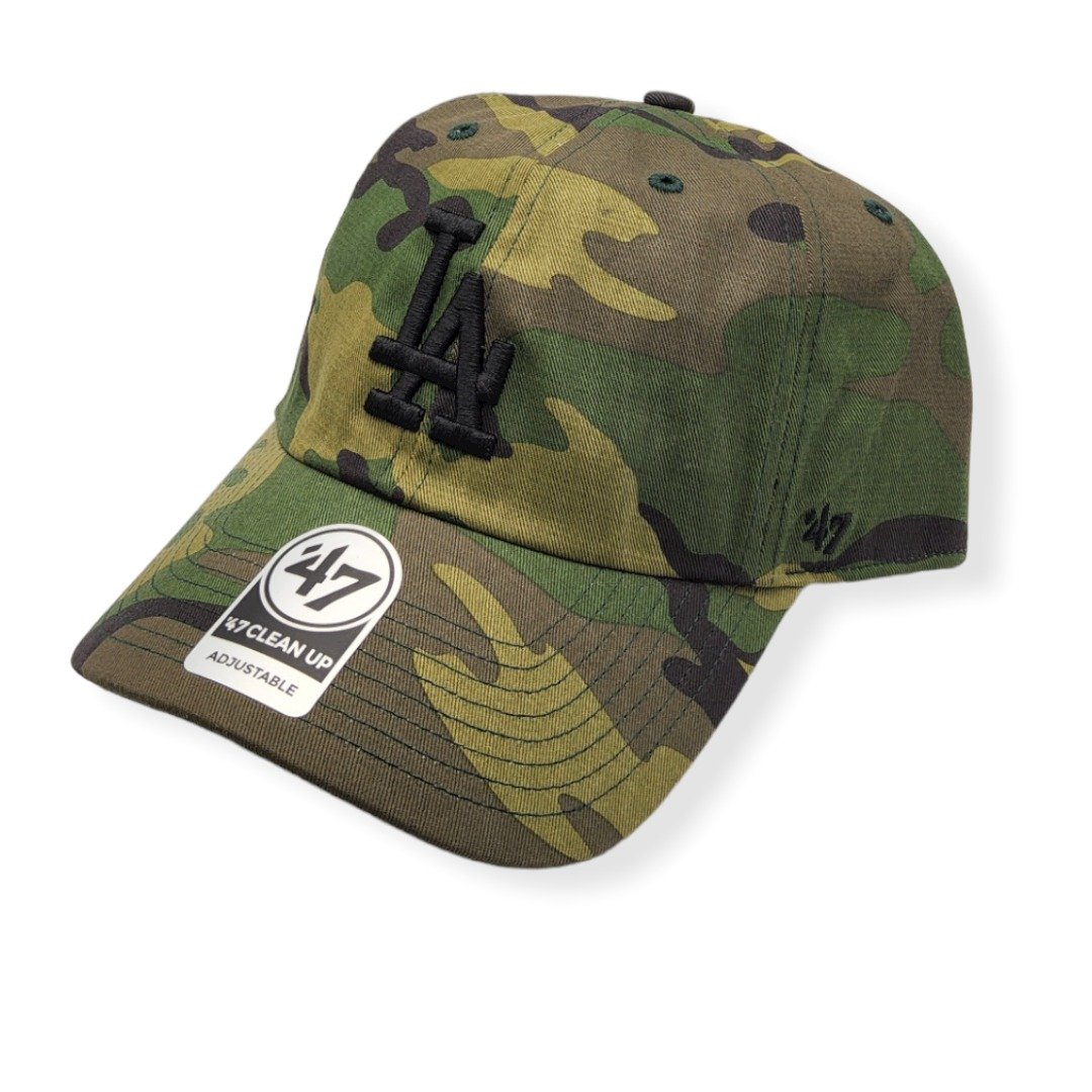 '47 Los Angeles Dodgers Clean Up Camo Unwashed Adjustable Strap Hat Cap