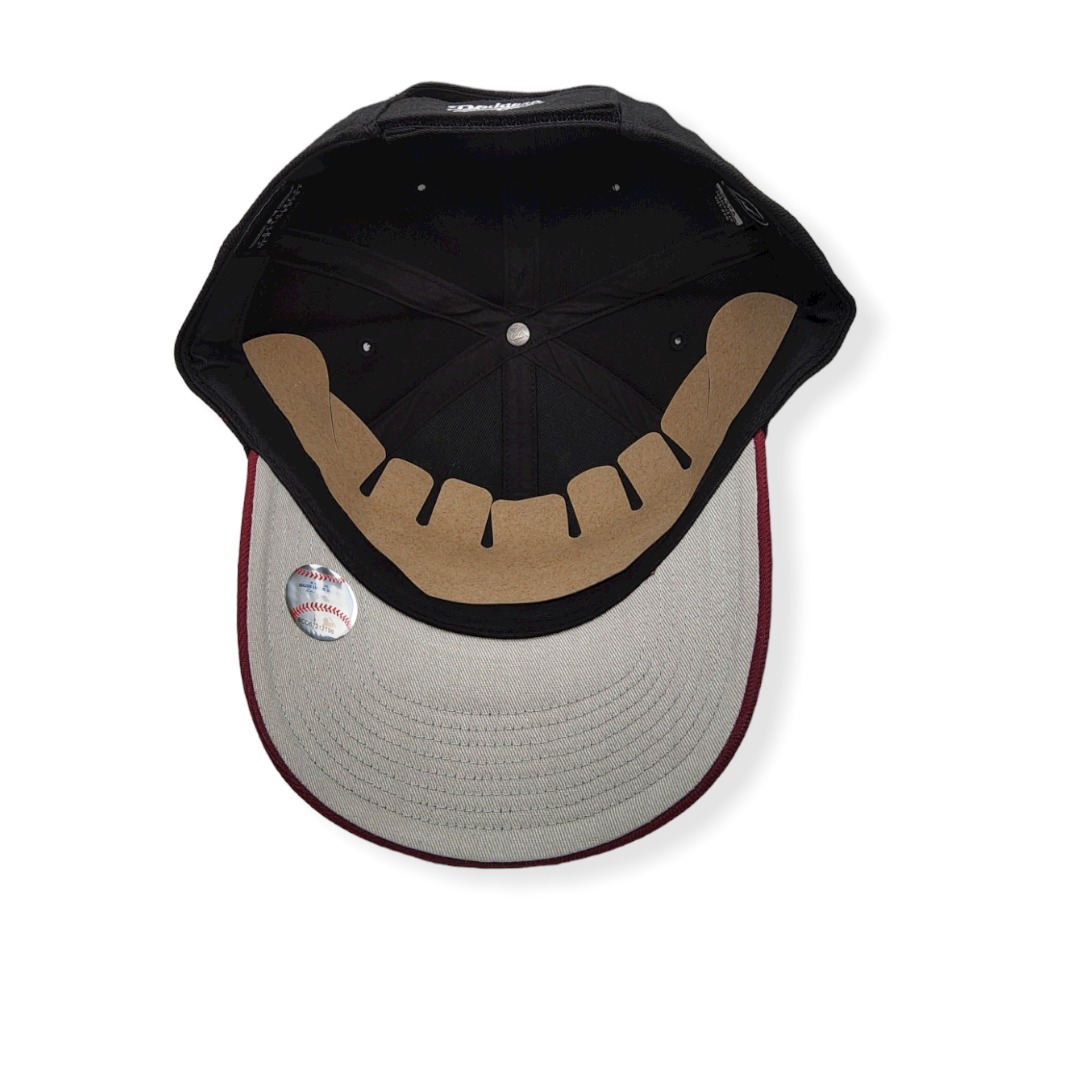 '47 Los Angeles Dodgers MVP Black/Maroon Adjustable Strap Hat Cap