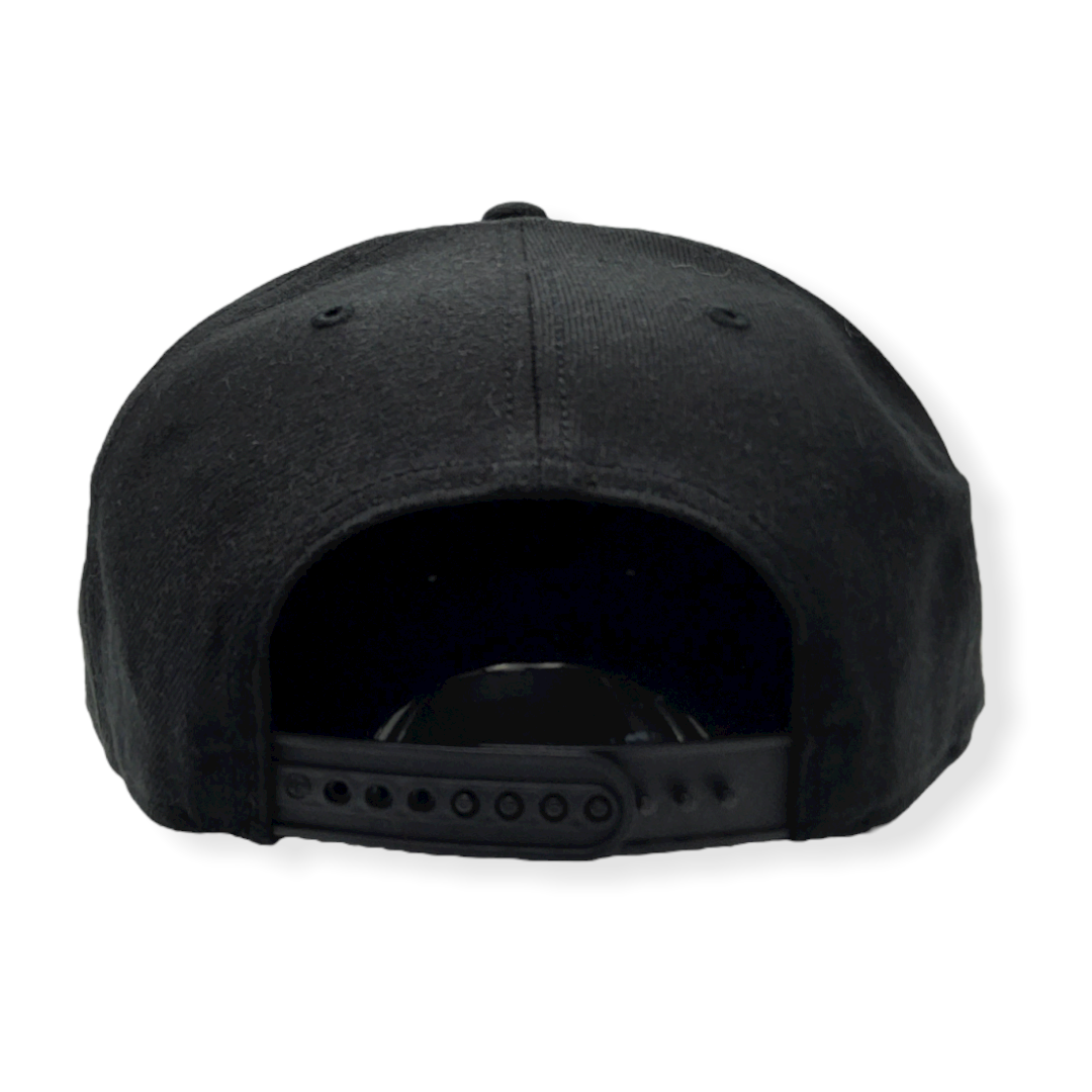 '47 Anaheim Ducks Captain Crosstown Script Black/Teal Adjustable Snapback Hat Cap