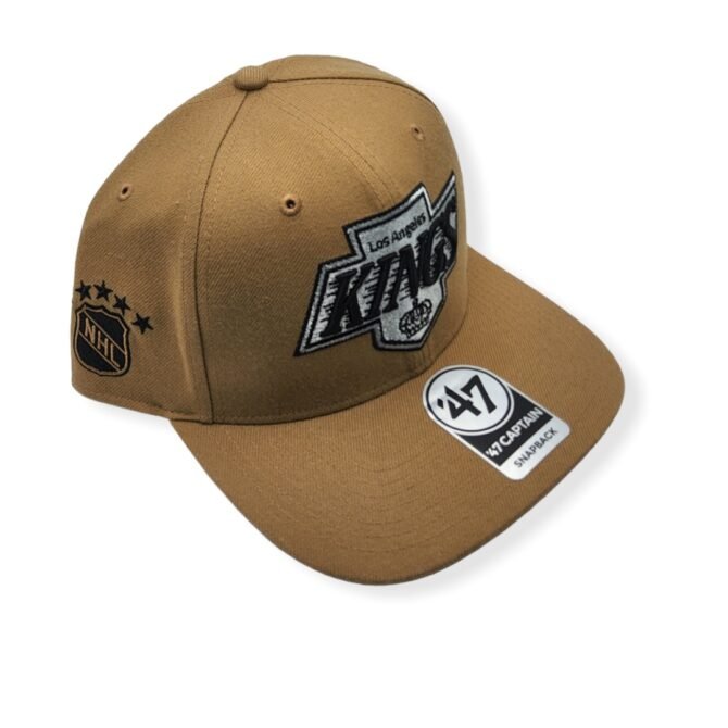 '47 Los Angeles Kings Captain Sure Shot Camel Adjustable Snapback Hat Cap