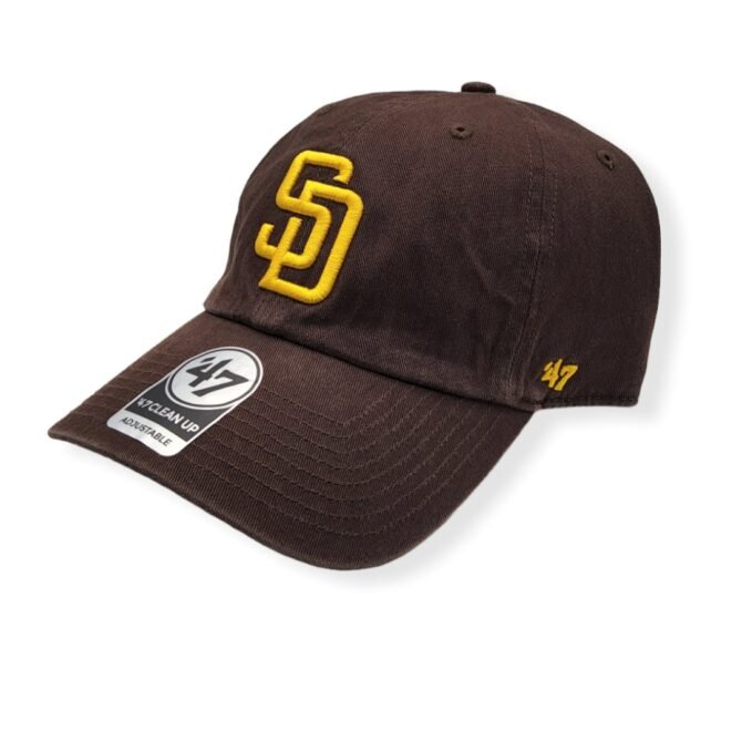 '47 San Diego Padres Clean Up Brown Adjustable Strap Hat Cap