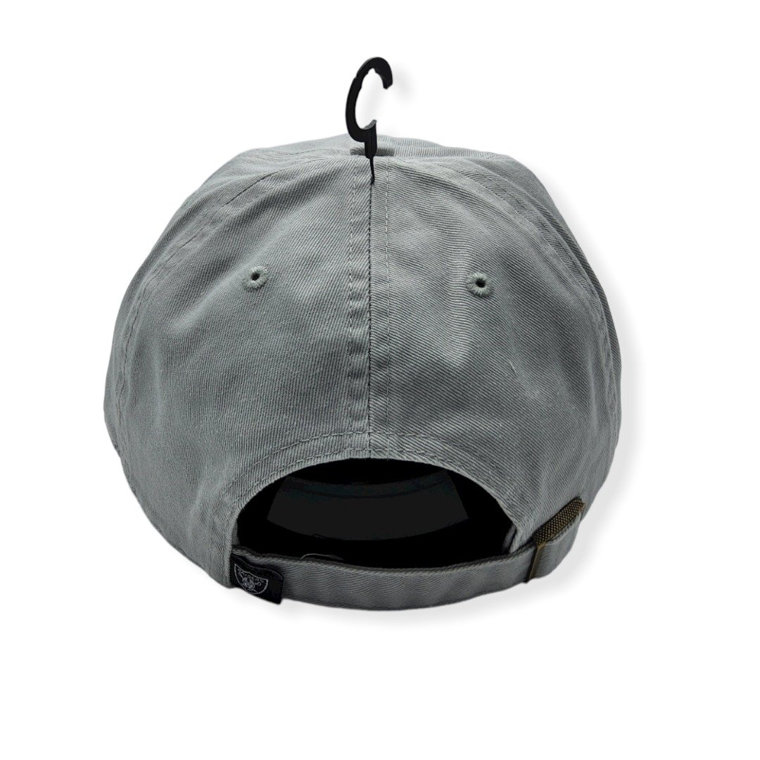 '47 Las Vegas Raiders Clean Up Steel Gray Adjustable Strap Hat Cap