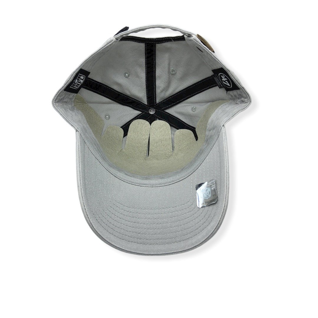 '47 Las Vegas Raiders Clean Up Steel Gray Adjustable Strap Hat Cap