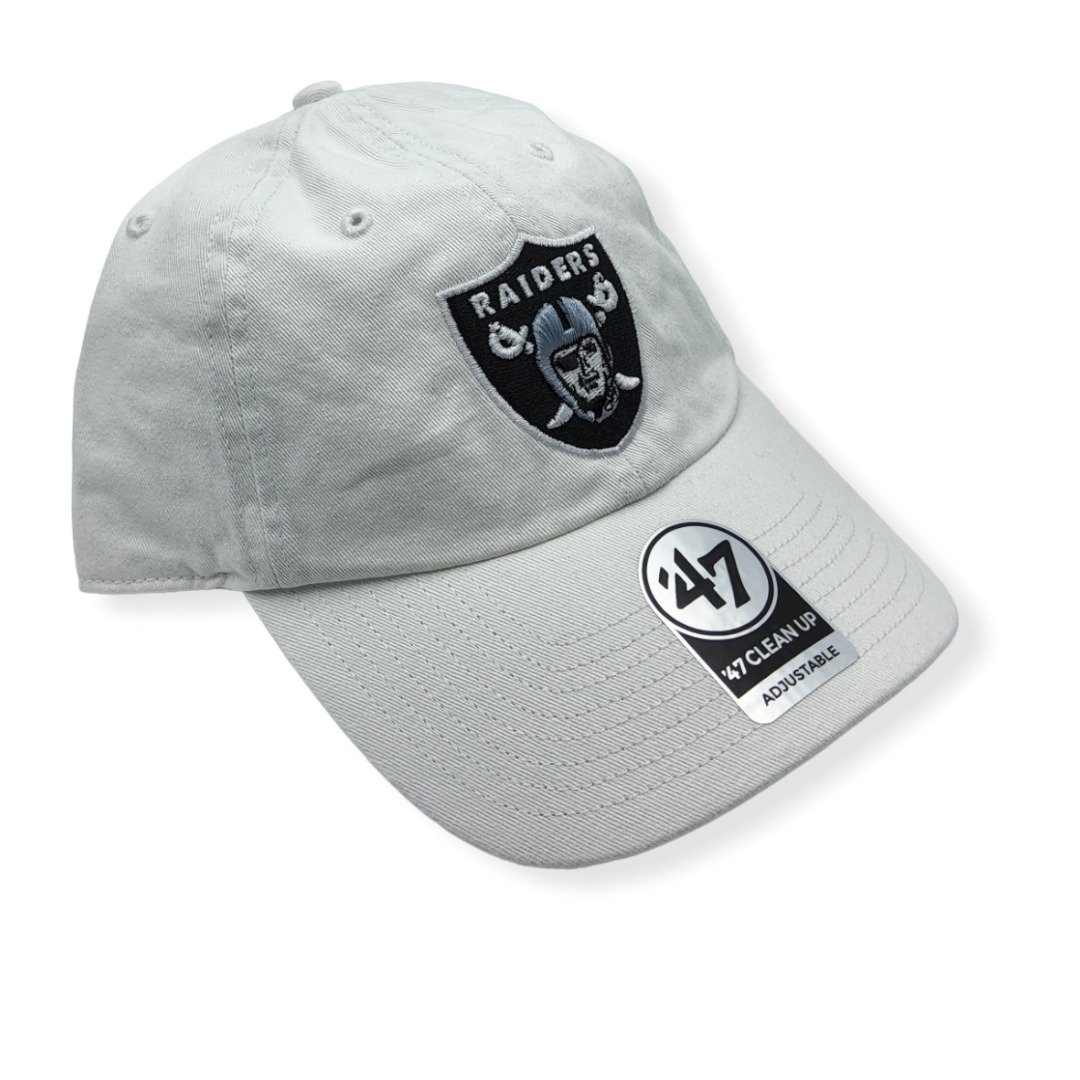 '47 Las Vegas Raiders Clean Up White Adjustable Strap Hat Cap