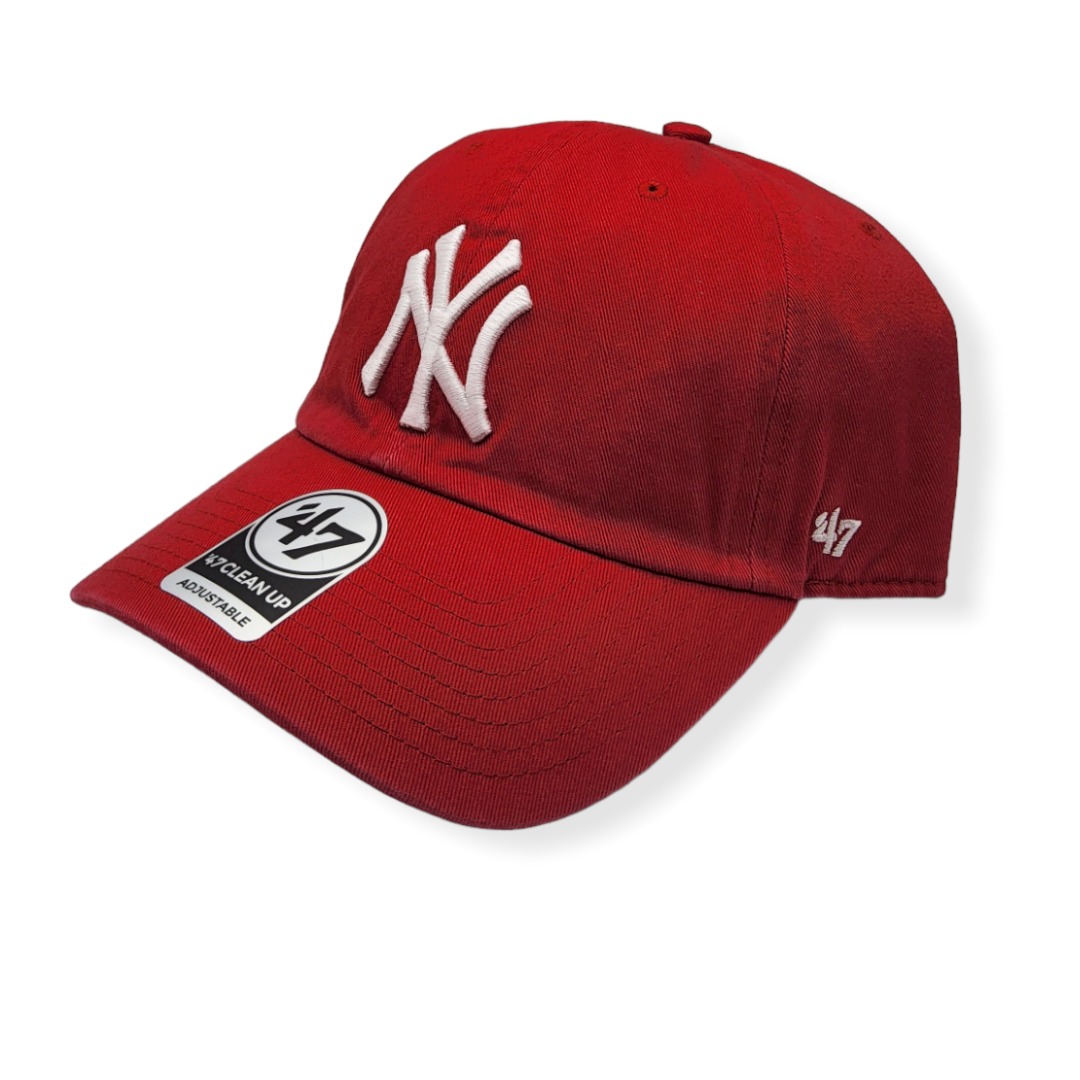 '47 New York Yankees Clean Up Red Adjustable Strap Hat Cap