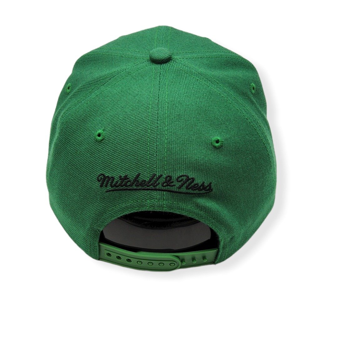 Mitchell & Ness Boston Celtics Classic Script HWC Green/Black Adjustable Snapback Hat Cap