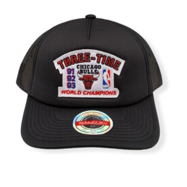 Mitchell & Ness Chicago Bulls Championship Trucker Black Adjustable Snapback Hat Cap