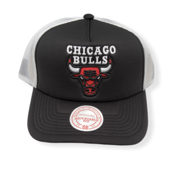 Mitchell & Ness Chicago Bulls Off The Backboard Trucker Adjustable Snapback Hat Cap