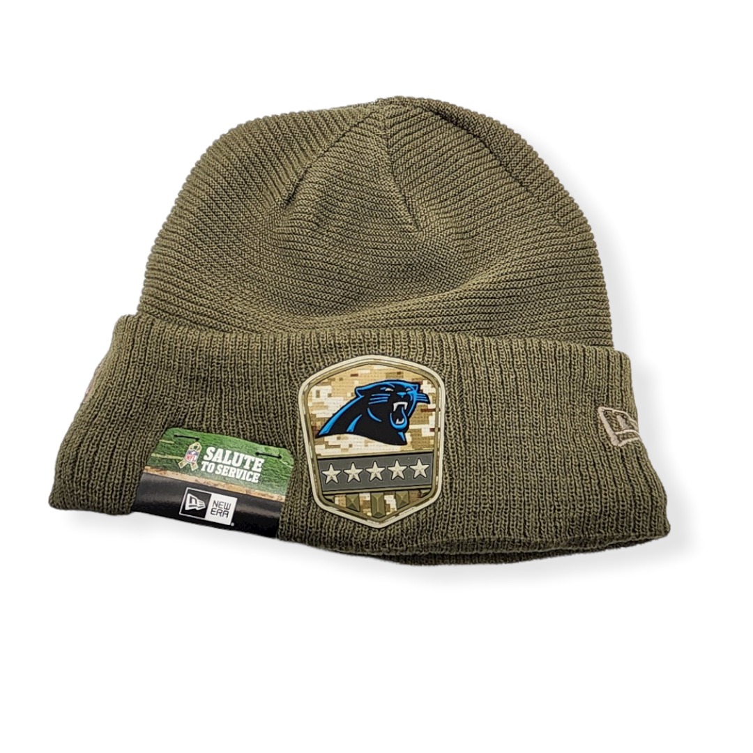 New Era Carolina Panthers Authentic 2019 Salute to Service Sport Knit Beanie Cold Weather Hat