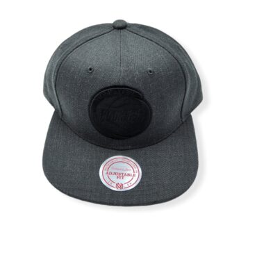 Mitchell & Ness Houston Rockets Dark Heather Wool Hardwood Classics Adjustable Snapback Hat Cap