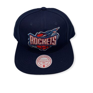 Mitchell & Ness Houston Rockets Team Ground 2.0 Navy Adjustable Snapback Hat Cap