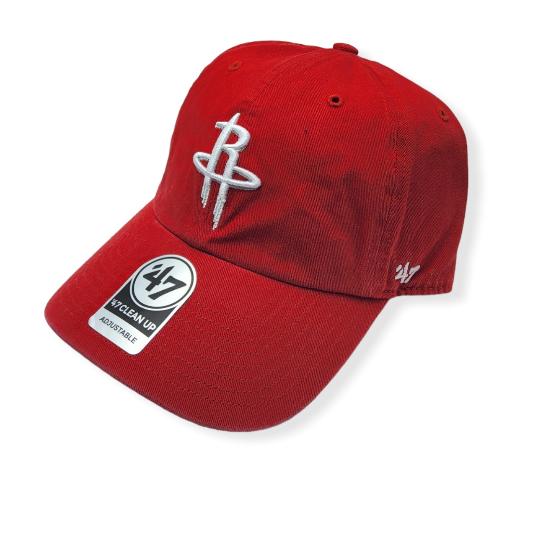 '47 Houston Rockets Clean Up Red Adjustable Strap Hat Cap