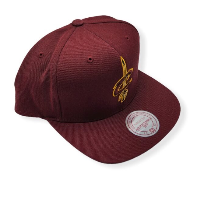 Mitchell & Ness Cleveland Cavaliers Wool Solid Adjustable Snapback Hat Cap