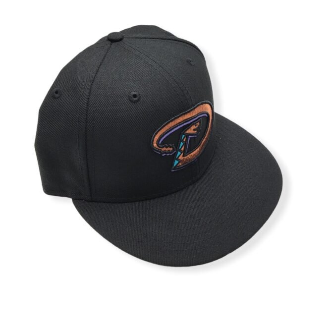 New Era Arizona Diamondbacks 59Fifty 2001 World Series Wool Black Fitted Hat Cap Size 7 3/4