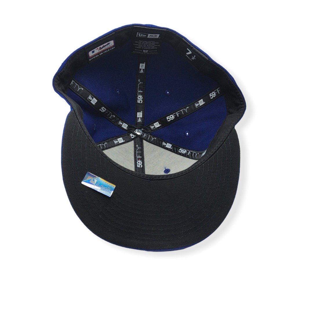 New Era Los Angeles Dodgers 59Fifty Basic Blue/White Logo Fitted Hat Cap Size 7