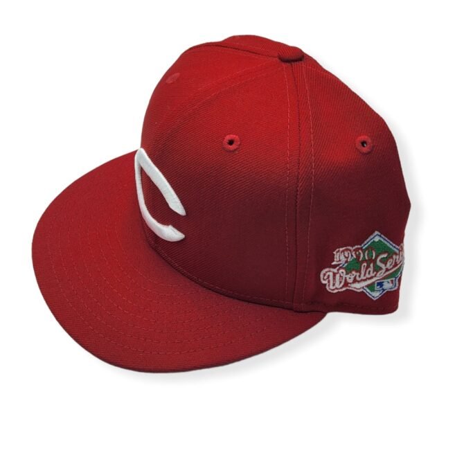 New Era Cincinnati Reds 59Fifty 1990 World Series Wool Fitted Hat Cap Size 7 5/8