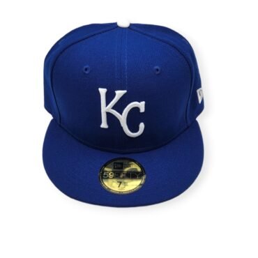 New Era Kansas City Royals 59Fifty Basic Blue Fitted Hat Cap Size 7 1/2