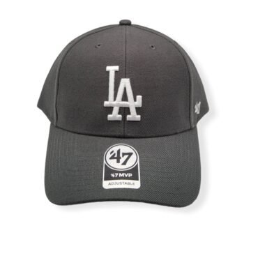 '47 Los Angeles Dodgers MVP Charcoal/White Logo Adjustable Strap Hat Cap