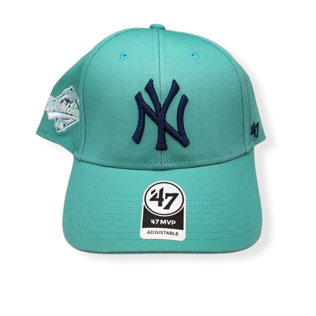 '47 New York Yankees MVP Legend Sure Shot Tiffany Blue Adjustable Strap Hat Cap