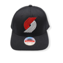 Mitchell & Ness Portland Trail Blazers Team Ground 2.0 Black Stretch Snap Adjustable Snapback Hat Cap