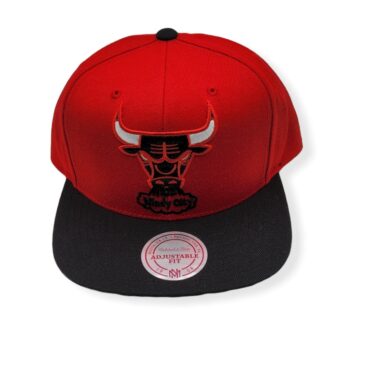 Mitchell & Ness Chicago Bulls XL Logo 2T Red/Black Adjustable Snapback Hat Cap