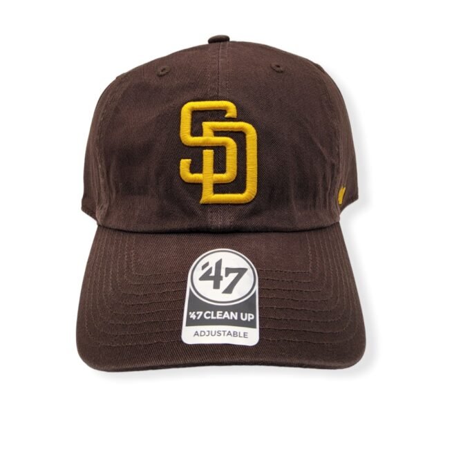 '47 San Diego Padres Clean Up Brown Adjustable Strap Hat Cap