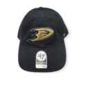 '47 Anaheim Ducks Clean Up Current Logo Black Adjustable Strap Hat Cap