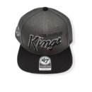 '47 Los Angeles Kings Captain Crosstown Script Charcoal/Black Adjustable Snapback Hat Cap