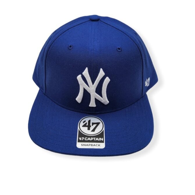 '47 New York Yankees Captain No Shot Royal/White Logo Adjustable Snapback Hat Cap