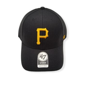 '47 Pittsburgh Pirates MVP Black/Yellow Logo Adjustable Strap Hat Cap