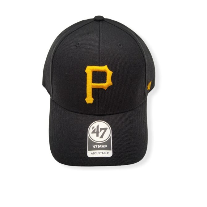 '47 Pittsburgh Pirates MVP Black/Yellow Logo Adjustable Strap Hat Cap