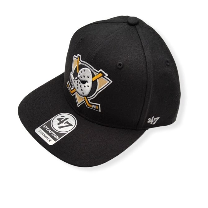 '47 Anaheim Ducks Captain No Shot Black Adjustable Snapback Hat Cap