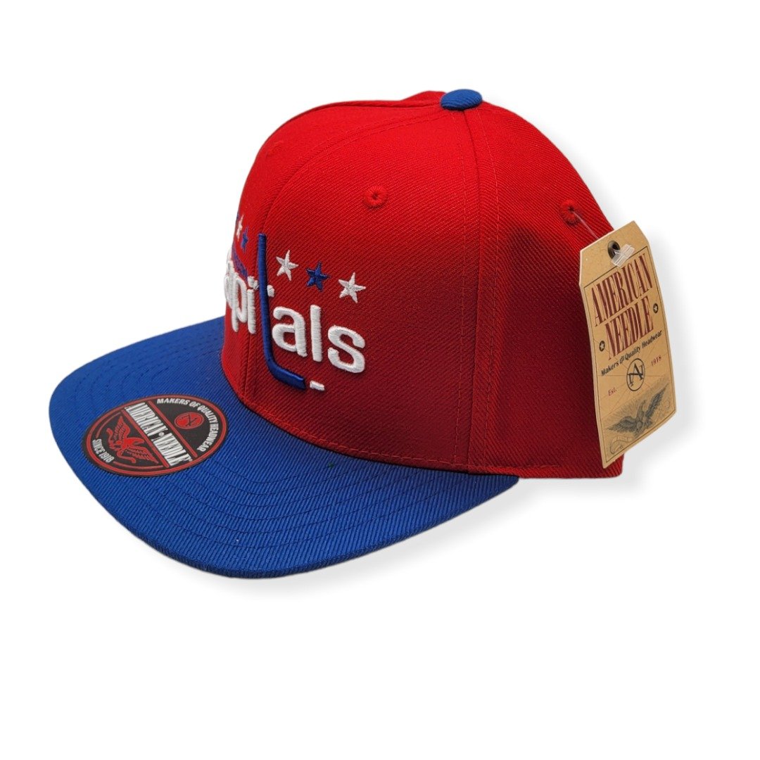 American Needle Washington Capitals 400 Series Replica Wool Red/Blue Adjustable Snapback Hat Cap