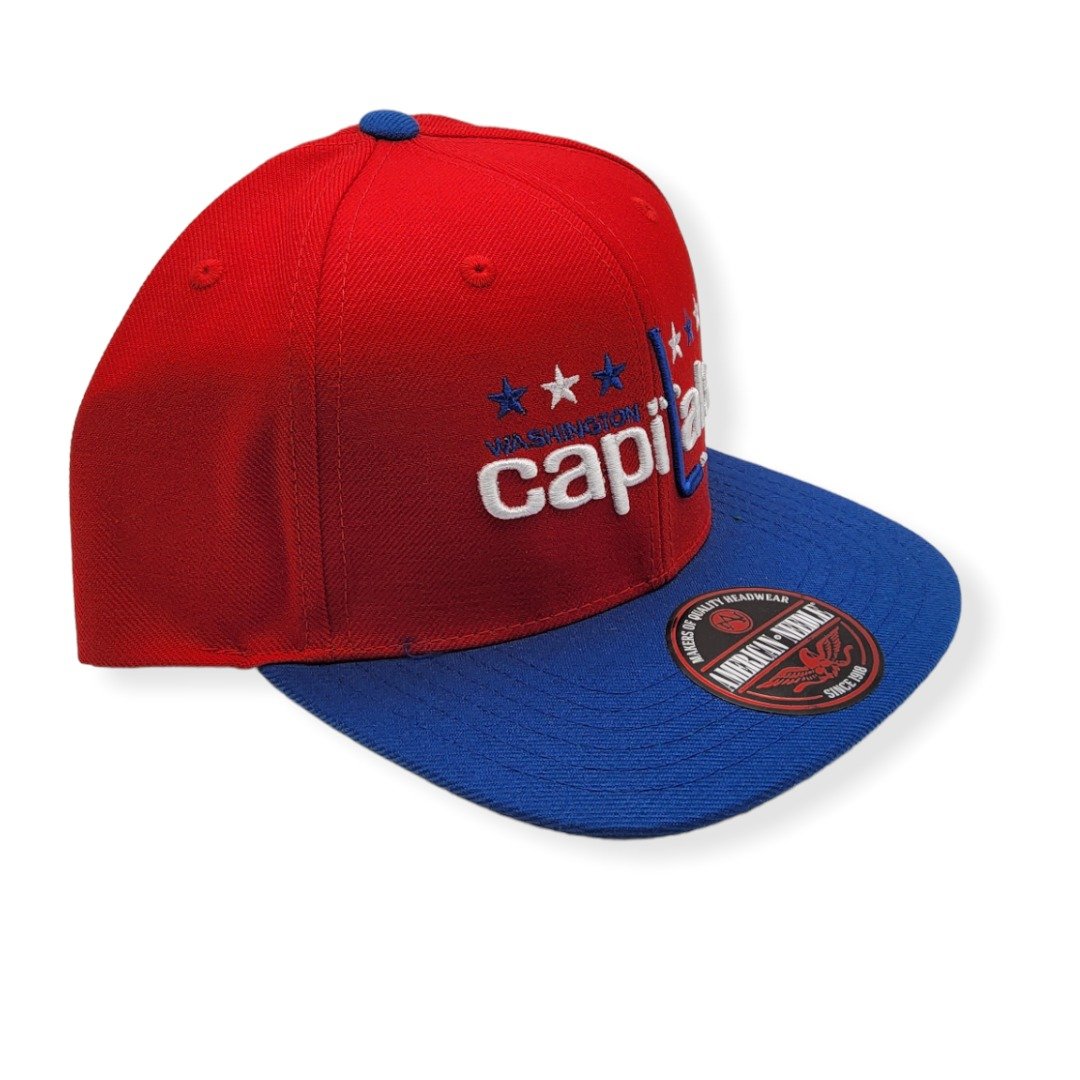 American Needle Washington Capitals 400 Series Replica Wool Red/Blue Adjustable Snapback Hat Cap